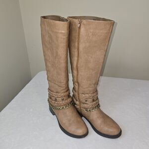 JustFab Tan Knee-High Women's Boots